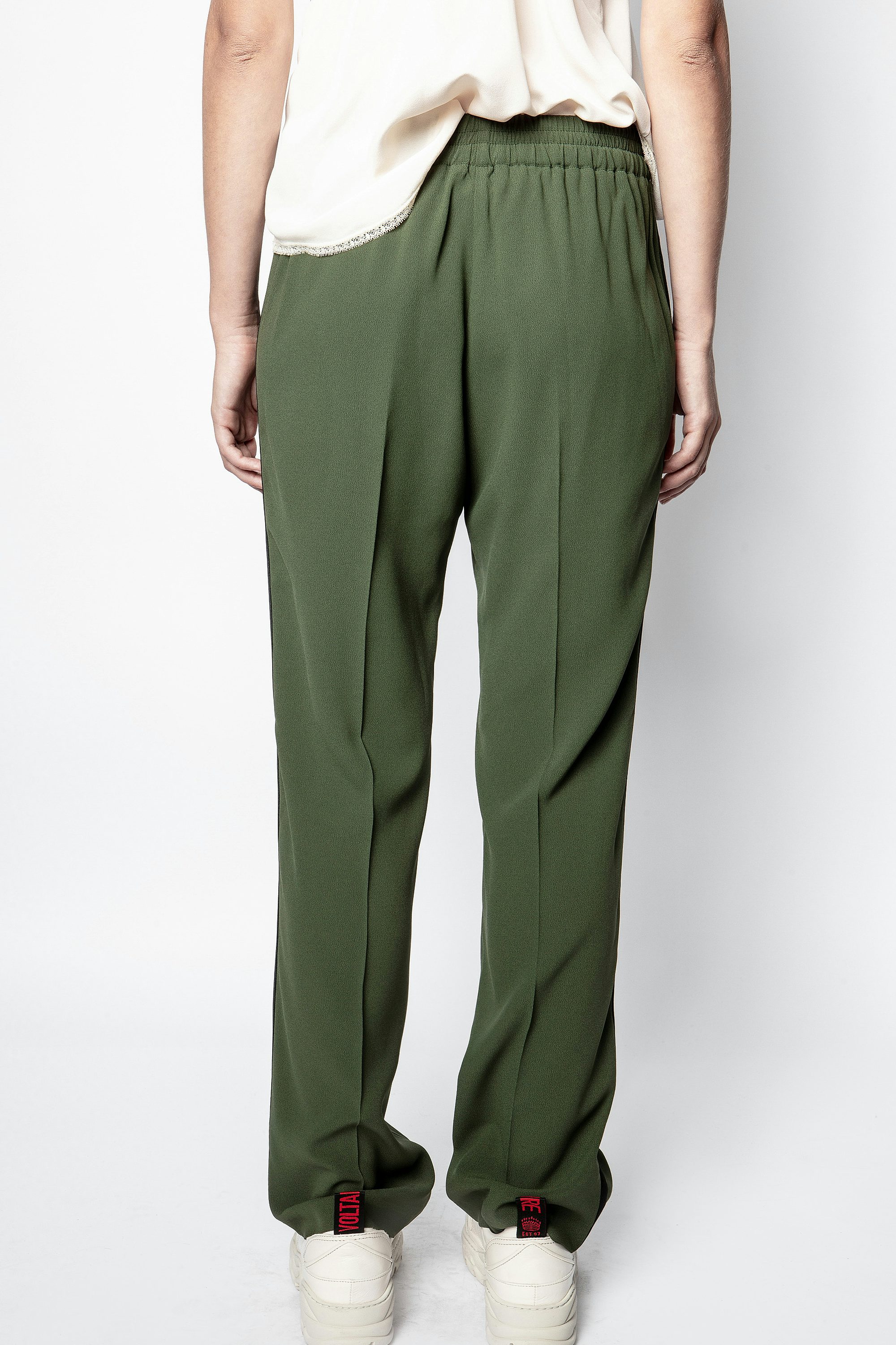 Hose Pomy Crepe - Khaki Damenhose